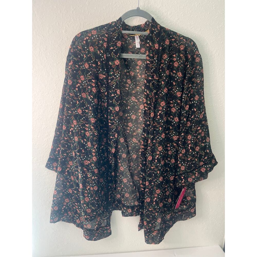 Exhilaration Open Front Sheer Kimono M/L NWT
